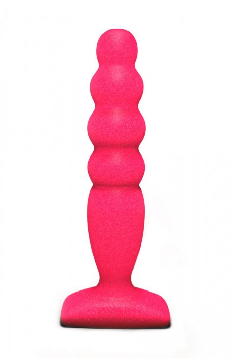 Розовый анальный стимулятор Large Bubble Plug - 14,5 см. - Lola Games