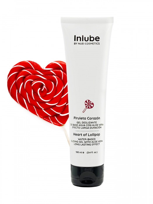 Смазка на водной основе Nuei Inlube Lollipop с алоэ вера и ароматом леденцов - 100 мл. - Nuei cosmetics - купить с доставкой в Екатеринбурге