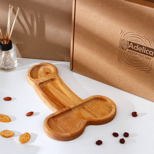 Деревянное блюдо для подачи в форме члена (32,5 х 20 х 1,7 см) - Сима-Ленд - купить с доставкой в Екатеринбурге