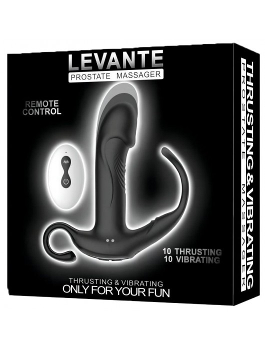 Черный пульсирующимй массажер простаты с вибрацией и пультом ДУ - 17,1 см. - Secwell - в Екатеринбурге купить с доставкой