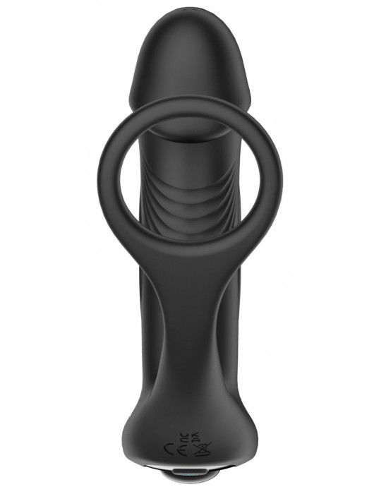 Черный пульсирующимй массажер простаты с вибрацией и пультом ДУ - 17,1 см. - Secwell - в Екатеринбурге купить с доставкой