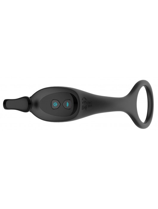 Черный пульсирующимй массажер простаты с вибрацией и пультом ДУ - 17,1 см. - Secwell - в Екатеринбурге купить с доставкой