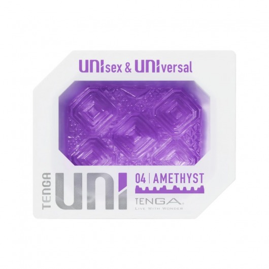 Фиолетовый мастурбатор-стимулятор Tenga Uni Amethyst - Tenga - в Екатеринбурге купить с доставкой