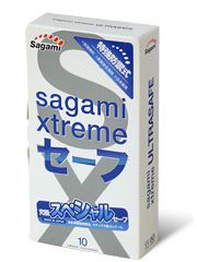 Презервативы Sagami Xtreme Ultrasafe с двойным количеством смазки - 10 шт. - Sagami - купить с доставкой в Екатеринбурге