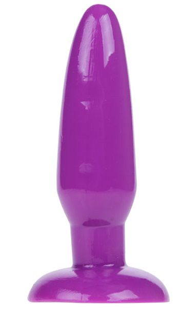 Фиолетовая анальная пробка с присоской - 13,5 см. - Baile