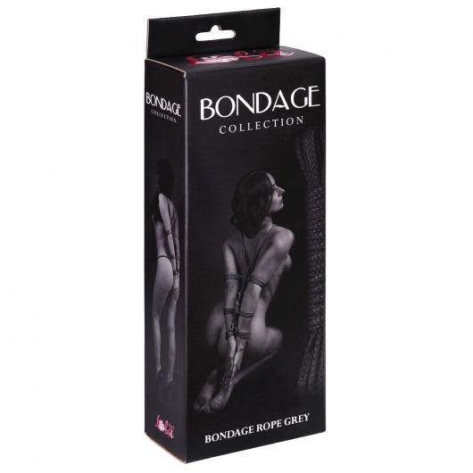Серая веревка Bondage Collection Grey - 9 м. - Lola Games - купить с доставкой в Екатеринбурге