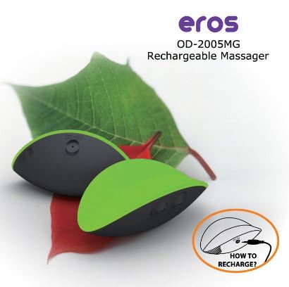 Зелёный вибромассажер Eros для стимуляции эрогенных зон - Odeco
