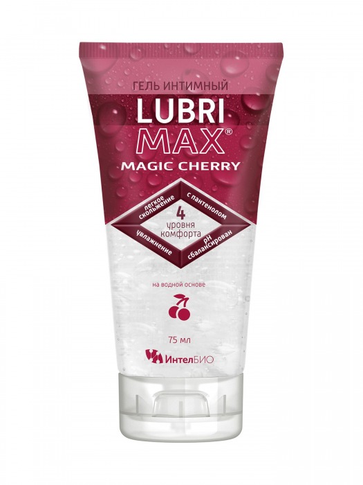 Интимный гель-смазка на водной основе Lubrimax Magic Cherry - 75 мл. - ИнтелБИО - купить с доставкой в Екатеринбурге