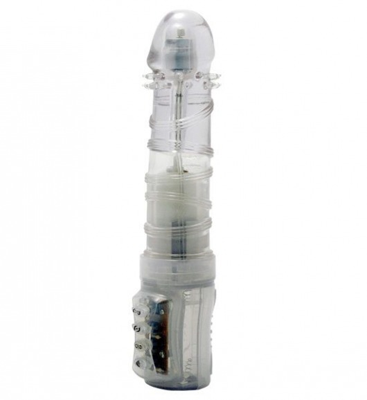 Прозрачный вибратор-ротатор Enerust с шипами и спиралями - 16,5 см. - Tonga