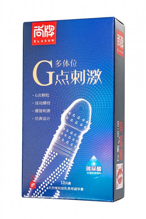 Ультратонкие презервативы Elasun G-spot stimulation с ребрами и точками - 10 шт. - Elasun - купить с доставкой в Екатеринбурге