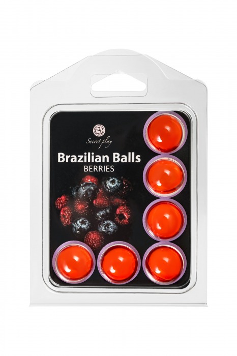 Набор из 6 шариков с массажным маслом Brazilian Balls с ароматом ягод - Secret Play - купить с доставкой в Екатеринбурге