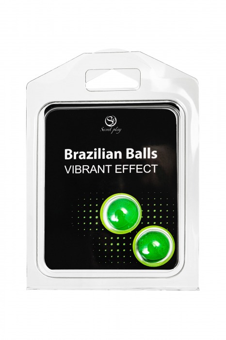 Набор из 2 шариков с массажным маслом Brazilian Balls с эффектом вибрации - Secret Play - купить с доставкой в Екатеринбурге