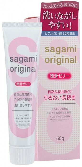 Гель-смазка на водной основе Sagami Original - 60 гр. - Sagami - купить с доставкой в Екатеринбурге