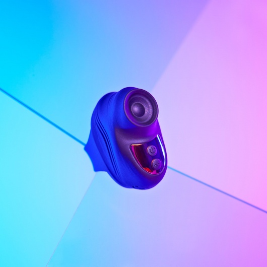 Синий клиторальный стимулятор на палец Kisscool - Love to Love