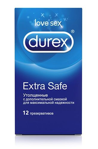 Утолщённые презервативы Durex Extra Safe - 12 шт. - Durex - купить с доставкой в Екатеринбурге