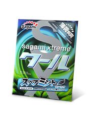 Презерватив Sagami Xtreme Mint с ароматом мяты - 1 шт. - Sagami - купить с доставкой в Екатеринбурге