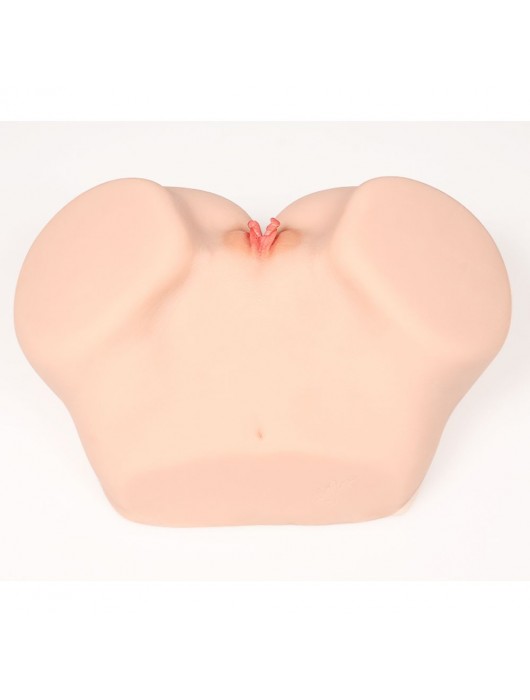 Телесный полуторс с двойным слоем материала и вибрацией Vanilla Onahole Real Vagina - KOKOS - в Екатеринбурге купить с доставкой