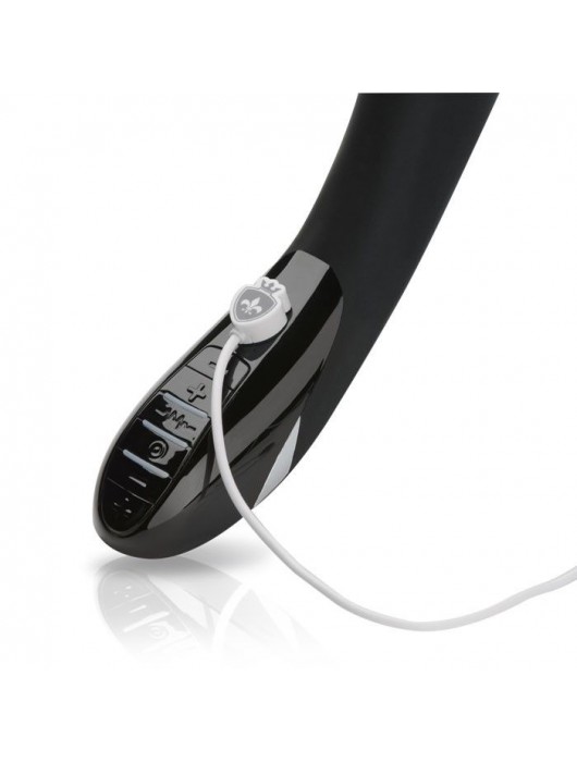 Вибратор с электростимуляцией Sizzling Simon Black Edition - 27 см. - MyStim - купить с доставкой в Екатеринбурге