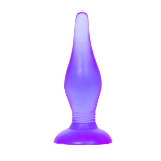 Фиолетовая анальная пробка с утонченным кончиком - 13,8 см. - Baile