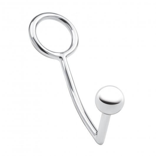Кольцо на пенис с анальным стимулятором Stainless Steel Anal Hook   Cock Ring - BlueLine - в Екатеринбурге купить с доставкой