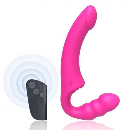 Розовый безремневой страпон Straples Strap-On Dildo - Erokay - купить с доставкой в Екатеринбурге