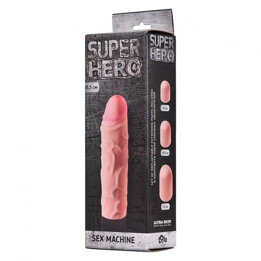 Фаллоудлинитель SUPER HERO Sex Machine - 15,5 см. - Lola Games - в Екатеринбурге купить с доставкой
