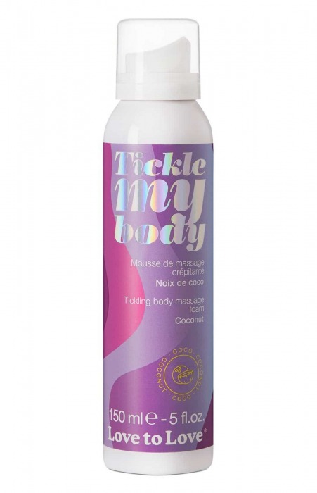 Массажная хрустящая пенка Tickle My Body Coconut с ароматом кокоса - 150 мл. - Love to Love - купить с доставкой в Екатеринбурге