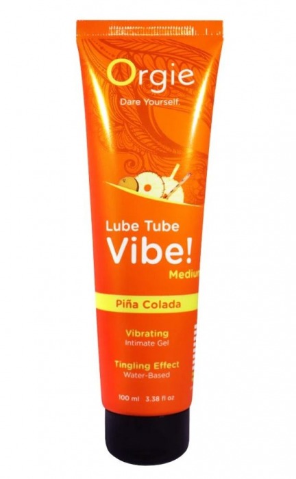 Гель с эффектом вибрации Lube Tube Vibe Medium Pina Colada - 100 мл. - ORGIE - купить с доставкой в Екатеринбурге