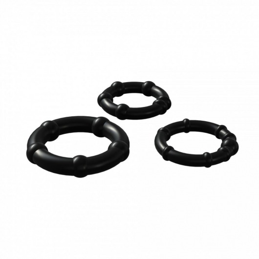 Набор из 3 черных эрекционных колец Babooom Ring Set - Adrien Lastic - в Екатеринбурге купить с доставкой