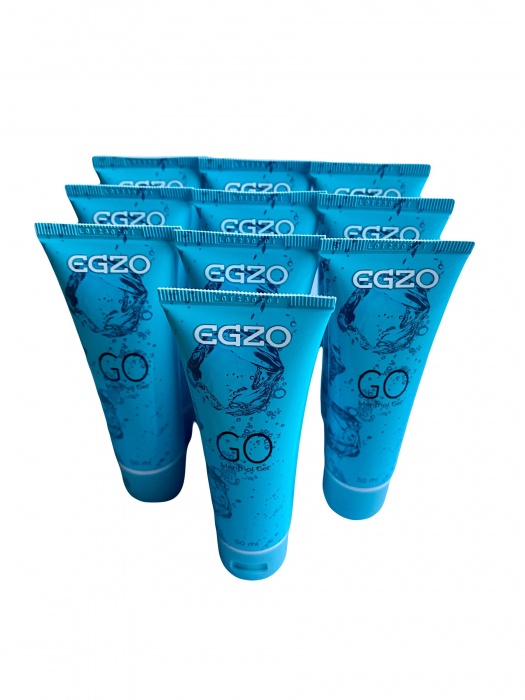 Набор из 10 пролонгирующих лубрикантов на водной основе Egzo Go (по 50 мл.) - EGZO - купить с доставкой в Екатеринбурге