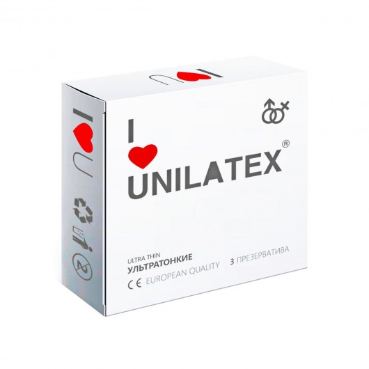 Ультратонкие презервативы Unilatex Ultra Thin - 3 шт. - Unilatex - купить с доставкой в Екатеринбурге