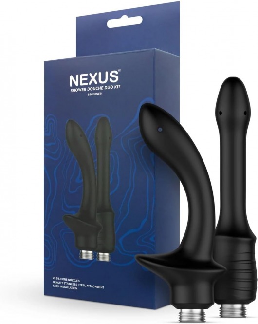 Набор из 2 насадок для анального душа Shower Douche Duo Kit Beginner - Nexus Range - купить с доставкой в Екатеринбурге