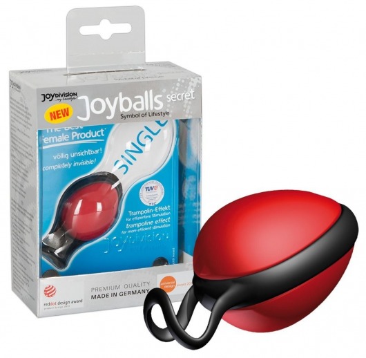 Красный вагинальный шарик со смещенным центром тяжести Joyballs Secret - Joy Division