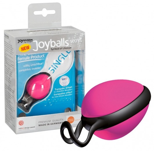 Розовый вагинальный шарик со смещенным центром тяжести Joyballs Secret - Joy Division