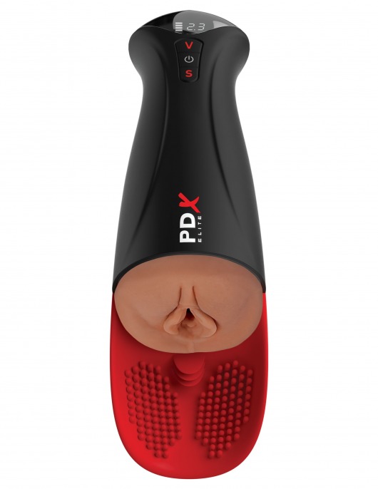 Мастурбатор-вагина в колбе с вибрацией Fuck-O-Matic Pro XL - Pipedream - в Екатеринбурге купить с доставкой