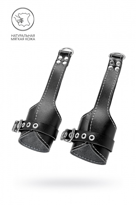 Черные подвесы с белой строчкой - Pecado - купить с доставкой в Екатеринбурге