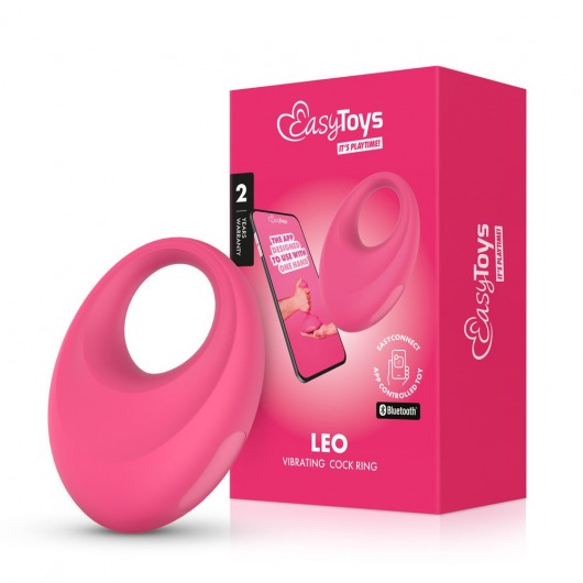 Розовое интерактивное эрекционное виброкольцо Leo - Easy toys - в Екатеринбурге купить с доставкой