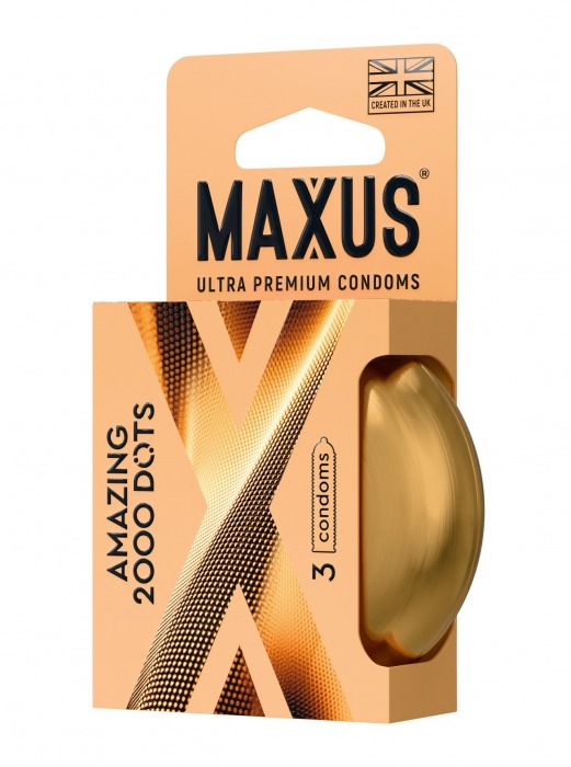 Точечные презервативы MAXUS 2000 Amazing Dots с железным кейсом - 3 шт. - Maxus - купить с доставкой в Екатеринбурге