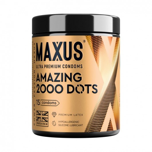 Точечные презервативы MAXUS 2000 Amazing Dots с железным кейсом - 15 шт. - Maxus - купить с доставкой в Екатеринбурге