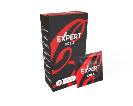 Презервативы с ароматом колы Expert Cola - 15 шт. - Expert - купить с доставкой в Екатеринбурге