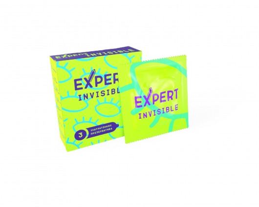 Ультратонкие презервативы Expert Invisible - 3 шт. - Expert - купить с доставкой в Екатеринбурге
