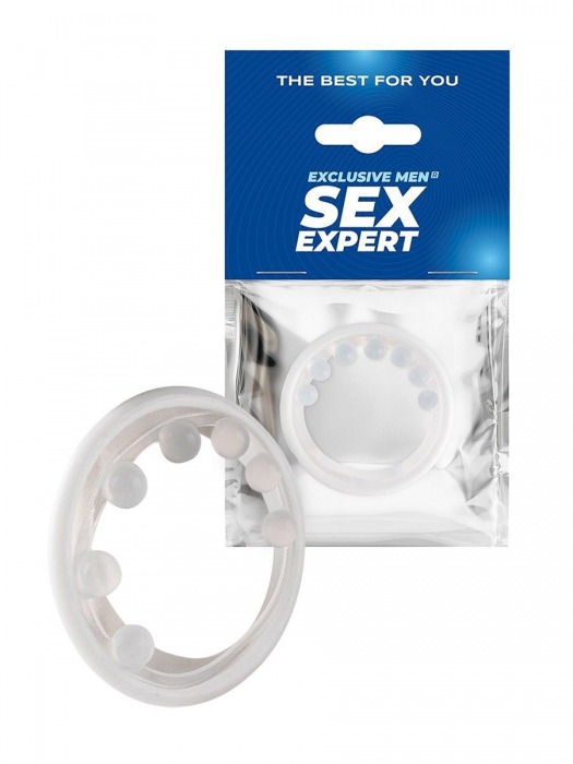 Эрекционное кольцо с мягкой стимулирующей насадкой - Sex Expert - в Екатеринбурге купить с доставкой