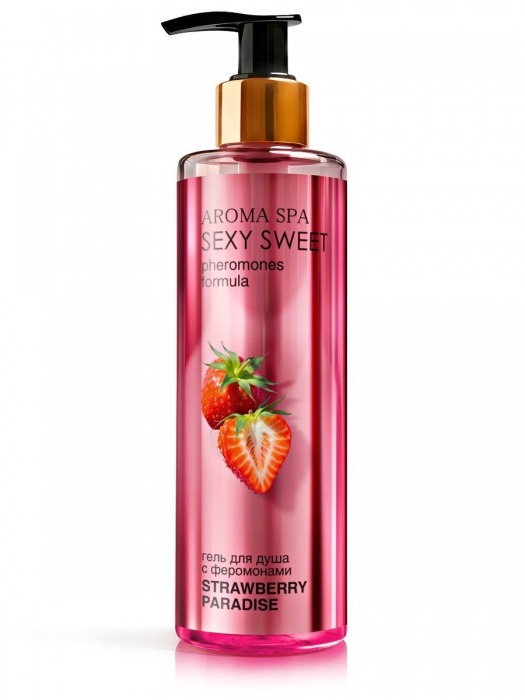Гель для душа с феромонами и ароматом клубники Strawberry Paradise - 200 мл. -  - Магазин феромонов в Екатеринбурге