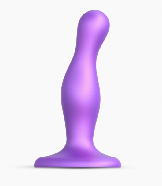 Фиолетовая насадка Strap-On-Me Dildo Plug Curvy size S - Strap-on-me - купить с доставкой в Екатеринбурге