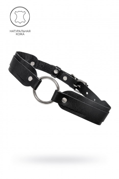 Черный кожаный чокер-ошейник со скруглёнными углами - Pecado - купить с доставкой в Екатеринбурге
