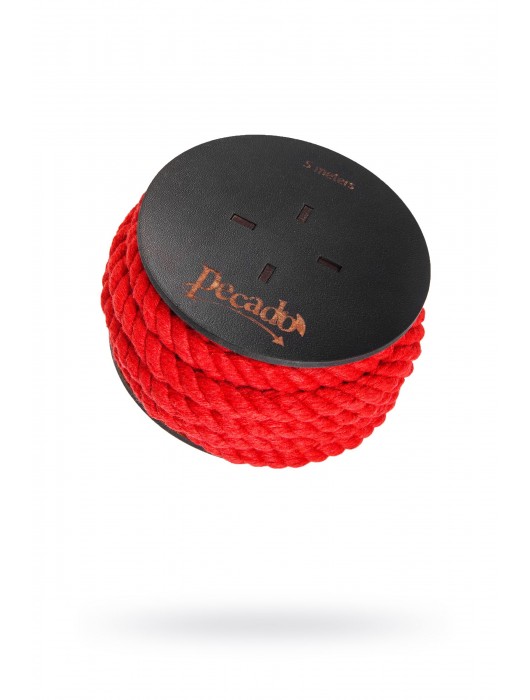 Красная веревка для шибари на катушке - 5 м. - Pecado - купить с доставкой в Екатеринбурге