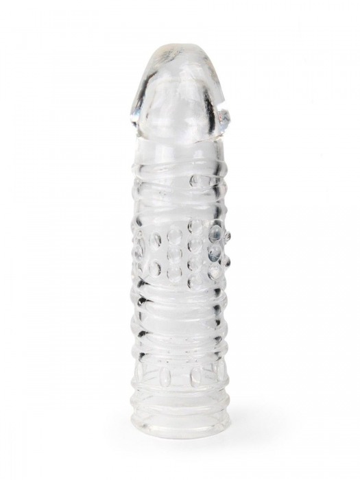 Прозрачная закрытая насадка на пенис - 17 см. - Sex Expert - в Екатеринбурге купить с доставкой