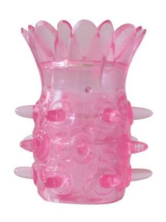 Розовая насадка на пенис с шипиками Лепестки - Erowoman-Eroman - в Екатеринбурге купить с доставкой