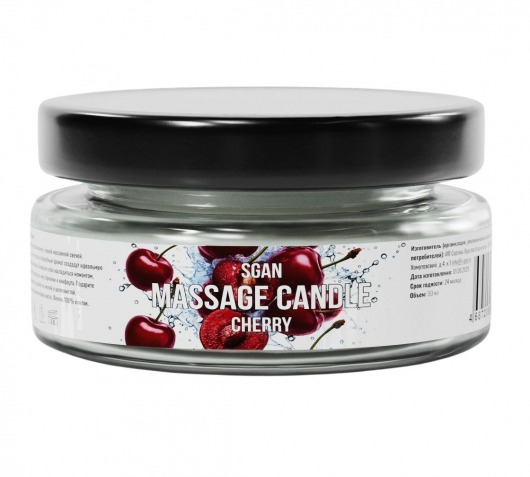 Массажная свеча «Спелая вишня» - 50 мл. - SGAN - купить с доставкой в Екатеринбурге