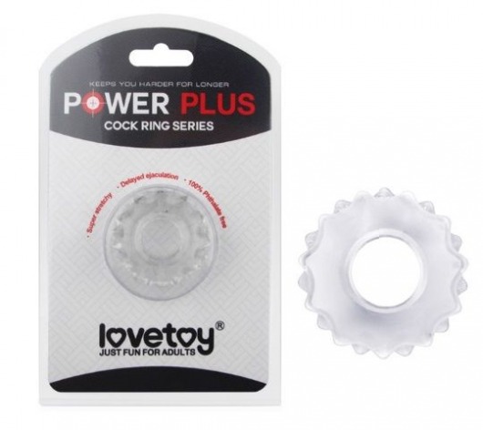 Прозрачное эрекционное кольцо Power Plus - Lovetoy - в Екатеринбурге купить с доставкой